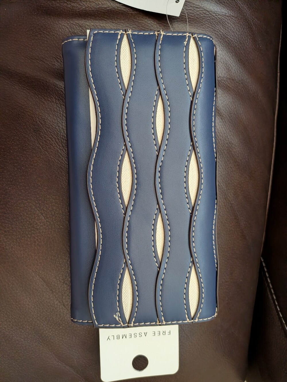 Free Assembly Navy and Cream Men's Wallet